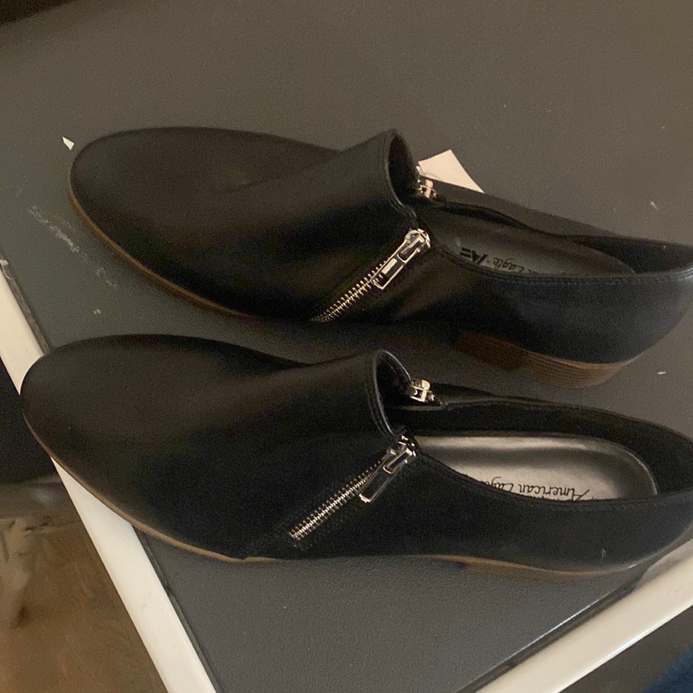 black low cut ankle booties